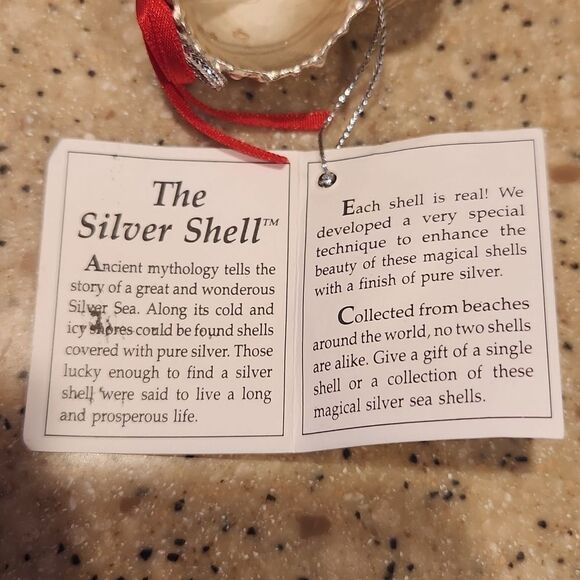 Silver Shell Christmas Ornament Prosperity Tree Farms New - Picture 4 of 5